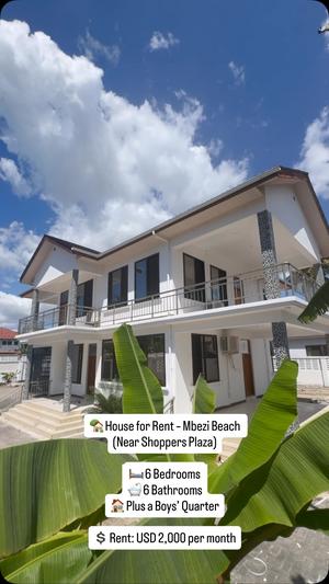 Nyumba ya vyumba 6 inapangishwa Mbezi Beach, Dar Es Salaam Nyumba ya vyumba 6 inapangishwa Mbezi Beach, Dar Es Salaam