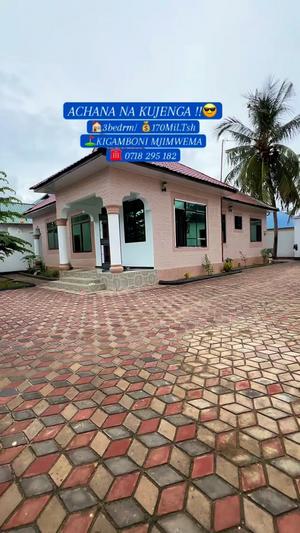 Nyumba ya vyumba vitatu inauzwa Kigamboni Ungindoni (Mjimwema), Dar Es Salaam (600 sqm)