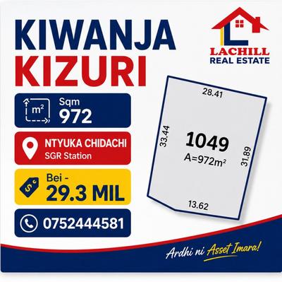 Kiwanja kinauzwa Ntyuka Chidachi, Dodoma (972 sqm) Kiwanja kinauzwa Ntyuka Chidachi, Dodoma (972 sqm)