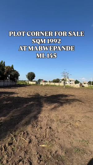 Kiwanja kinauzwa Mabwepande, Dar Es Salaam sqm 1992