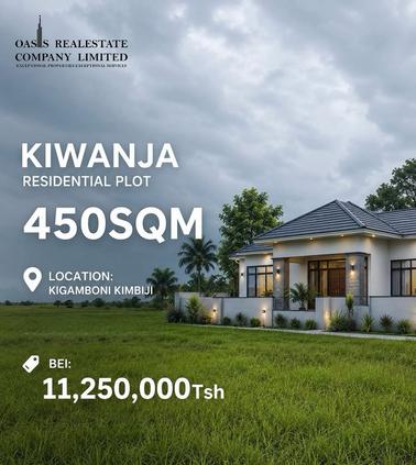 Kiwanja kinauzwa Kigamboni Kimbiji Kwa Chale, Dar Es Salaam sqm 450