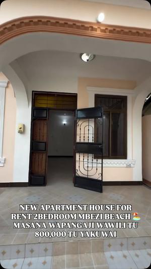 Apartment ya vyumba viwili inapangishwa Mbezi Beach Masana, Dar Es Salaam