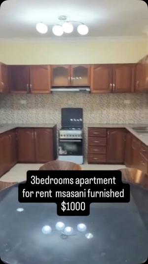 Apartment (Furnished) ya vyumba vitatu inapangishwa Msasani, Dar Es Salaam