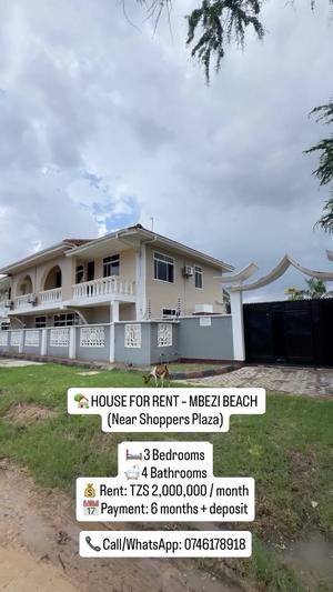 3 Bedrooms House for Rent in Mbezi Beach, Dar Es Salaam