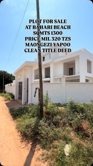 Plot for sale in Bahari Beach, Dar Es Salaam sqm 1300