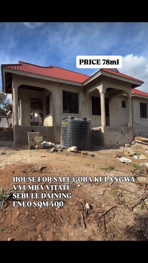 Nyumba ya vyumba vitatu inauzwa Goba Kulangwa, Dar Es Salaam (400 sqm)