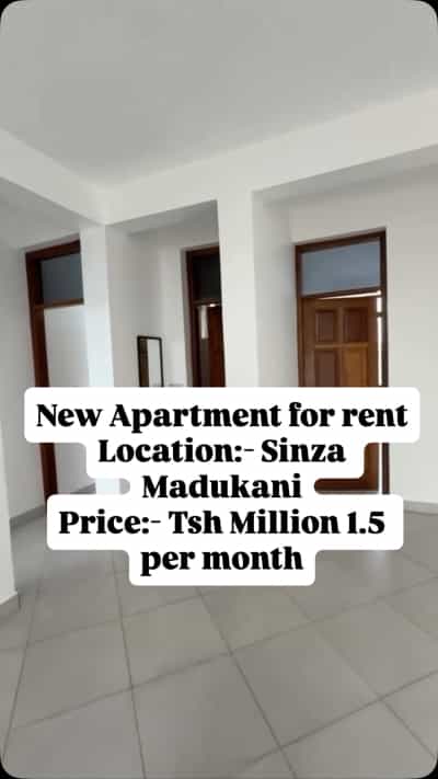 Apartment ya vyumba vitatu inapangishwa Sinza Madukani, Dar Es Salaam