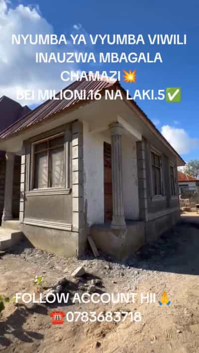 Nyumba ya vyumba viwili inauzwa Mbagala Chamazo, Dar Es Salaam