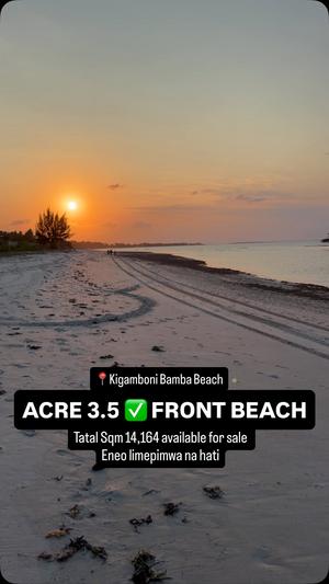 Beach Plot kinauzwa Kigamboni, Dar Es Salaam (3 acre)