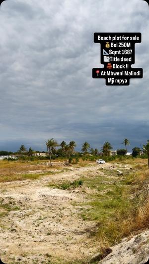 Plot for sale in Mbweni Malindi, Dar Es Salaam sqm 1687 Plot for sale in Mbweni Malindi, Dar Es Salaam sqm 1687