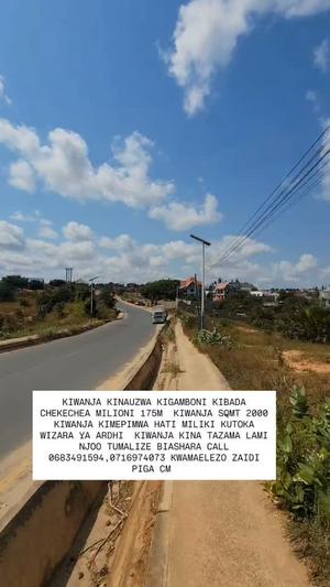 Kiwanja kinauzwa Kibada Chekechea, Dar Es Salaam sqm 2000 Kiwanja kinauzwa Kibada Chekechea, Dar Es Salaam sqm 2000
