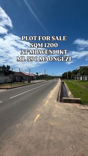 Kiwanja kinauzwa Mbweni Jkt, Dar Es Salaam sqm 1200