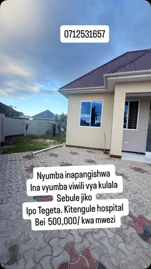 Nyumba ya vyumba viwili inapangishwa Tegeta, Dar Es Salaam