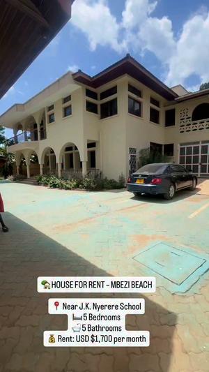 5 Bedrooms House for Rent in Mbezi Beach, Dar Es Salaam