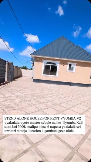 Nyumba ya vyumba viwili inapangishwa Kigamboni Geza Ulole, Dar Es Salaam