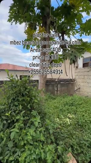 Kiwanja kinauzwa Mbezi Beach Jogoo, Dar Es Salaam sqm 400 Kiwanja kinauzwa Mbezi Beach Jogoo, Dar Es Salaam sqm 400