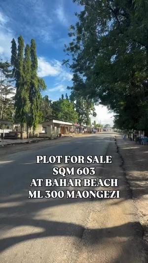 Plot for sale in Bahar Beach, Dar Es Salaam sqm 603