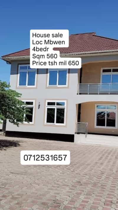 Nyumba ya vyumba vinne inauzwa Mbweni, Dar Es Salaam