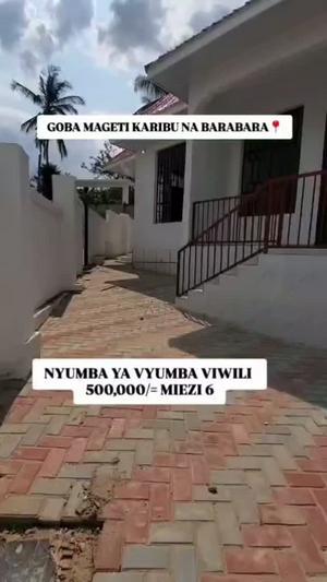 Nyumba ya vyumba viwili inapangishwa Goba Mageti, Dar Es Salaam