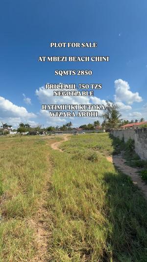 Kiwanja kinauzwa Mbezi Beach Chini, Dar Es Salaam (2850 sqm) Kiwanja kinauzwa Mbezi Beach Chini, Dar Es Salaam (2850 sqm)