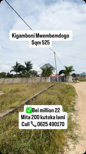 Residential Plot for Sale in Kigamboni Mwembemdogo, Dar Es Salaam (525 sqm) Residential Plot for Sale in Kigamboni Mwembemdogo, Dar Es Salaam (525 sqm)
