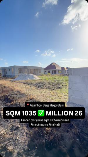 Residential Plot for Sale in Kigamboni, Dar Es Salaam (1035 sqm) Residential Plot for Sale in Kigamboni, Dar Es Salaam (1035 sqm)