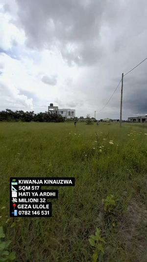 Plot for sale in Kigamboni Geza Ulole, Dar Es Salaam sqm 517