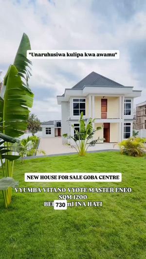 Nyumba ya vyumba vitano inauzwa Goba Centre, Dar Es Salaam (1200 sqm) Nyumba ya vyumba vitano inauzwa Goba Centre, Dar Es Salaam (1200 sqm)