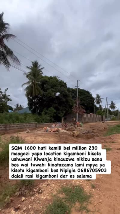Plot for sale in Kigamboni, Dar Es Salaam