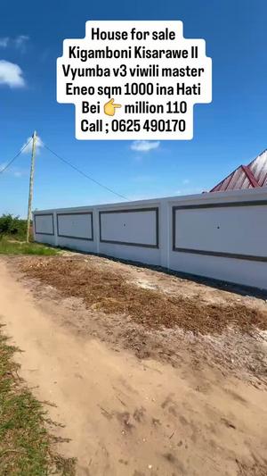 3 Bedrooms House for Sale in Kigamboni Kisarawe Ii, Dar Es Salaam (1000 sqm)