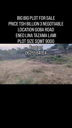 Kiwanja kinauzwa Goba, Dar Es Salaam sqm 9000 Kiwanja kinauzwa Goba, Dar Es Salaam sqm 9000