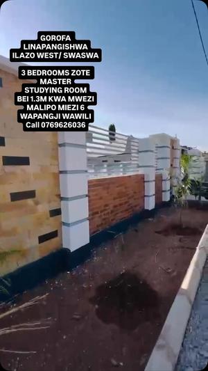 Nyumba ya vyumba vitatu inapangishwa Ilazo West/Swaswa, Dodoma Nyumba ya vyumba vitatu inapangishwa Ilazo West/Swaswa, Dodoma