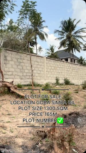 Plot for sale in Goba Simba Oil, Dar Es Salaam sqm 1300 Plot for sale in Goba Simba Oil, Dar Es Salaam sqm 1300