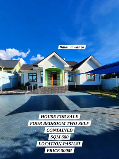 Nyumba ya vyumba vinne inauzwa Lumala-Pasiansi, Mwanza (680 sqm)