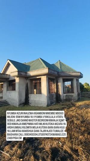 Nyumba ya vyumba vitatu inauzwa Kigamboni Mwembe Mdogo, Dar Es Salaam (900 sqm)