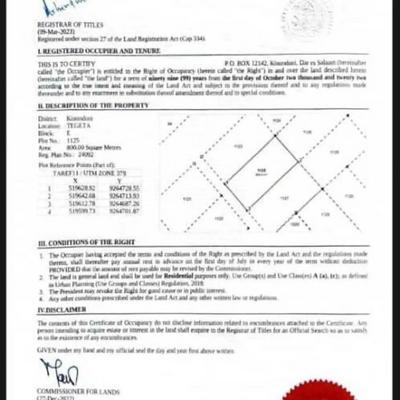 Kiwanja kinauzwa Tegeta Klb, Dar Es Salaam (800 sqm) Kiwanja kinauzwa Tegeta Klb, Dar Es Salaam (800 sqm)
