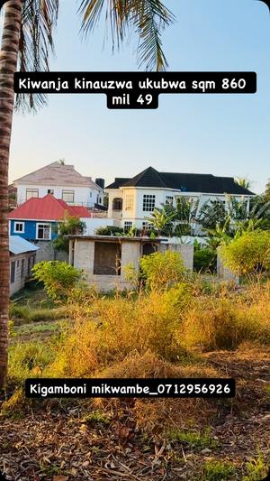Kiwanja kinauzwa Mkwambe Chuo, Kigamboni, Dar Es Salaam (860 sqm)