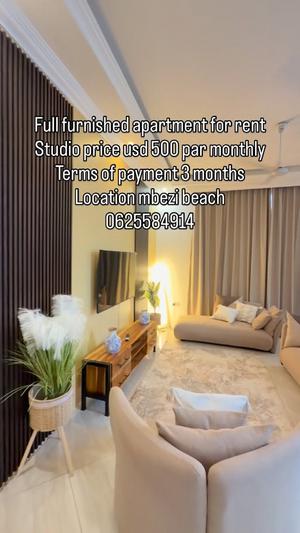 Studio Apartment for Rent in Mbezi Beach, Dar Es Salaam