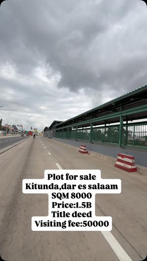 Kiwanja kinauzwa Kitunda, Dar Es Salaam sqm 8000 Kiwanja kinauzwa Kitunda, Dar Es Salaam sqm 8000