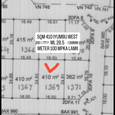 Kiwanja kinauzwa Iyumbu West, Dodoma (410 sqm)