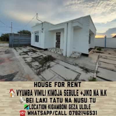 2 Bedrooms House for Rent in Kigamboni Geza Ulole, Dar Es Salaam