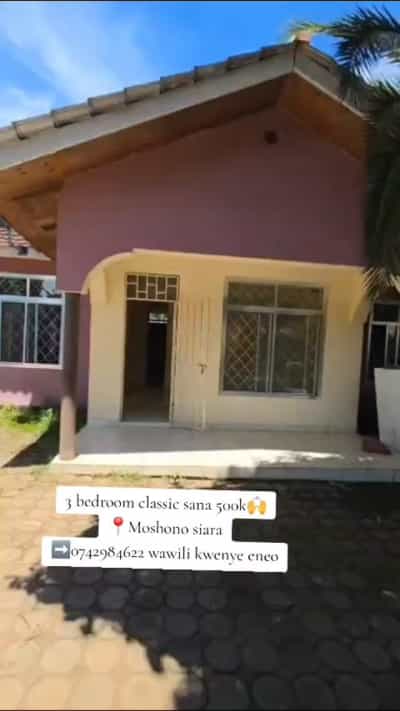Nyumba ya vyumba vitatu inapangishwa Moshono Siara, Arusha
