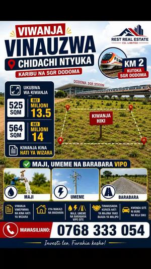 Viwanja vinauzwa Chidachi Ntyuka, Dodoma Viwanja vinauzwa Chidachi Ntyuka, Dodoma