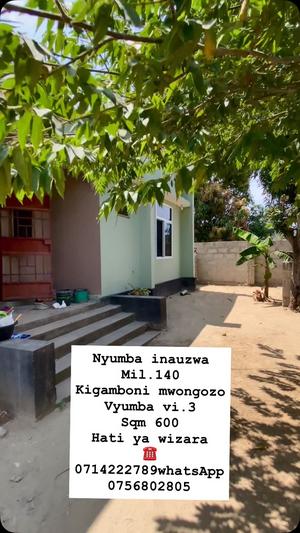 Nyumba ya vyumba vitatu inauzwa Mwongozo, Dar Es Salaam (600 sqm)