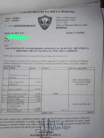 Plot for sale in Kikombo, Dodoma