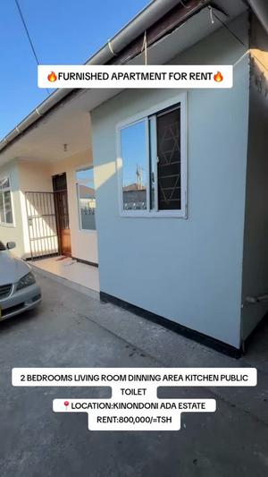 Apartment (Furnished) ya vyumba viwili inapangishwa Kinondoni Ada Estate, Dar Es Salaam