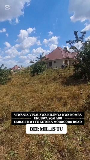 Kiwanja kinauzwa Kiluvya Kwa Kombwa, Pwani (400 sqm) Kiwanja kinauzwa Kiluvya Kwa Kombwa, Pwani (400 sqm)
