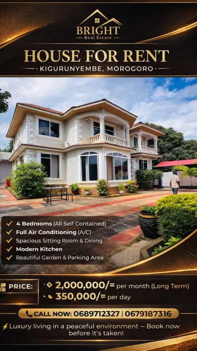 4 Bedrooms Furnished House for Rent in Morogoro