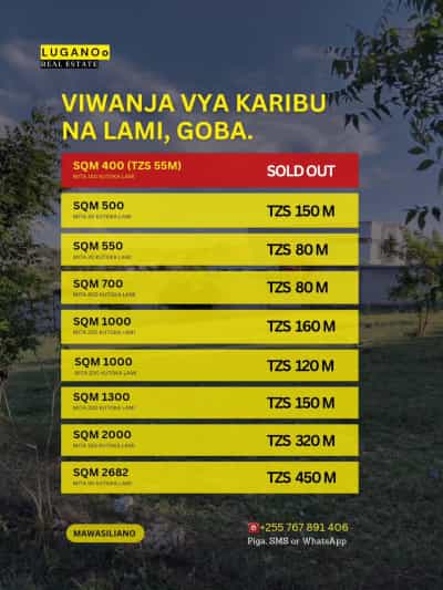 Kiwanja kinauzwa Goba, Dar Es Salaam (400 sqm)