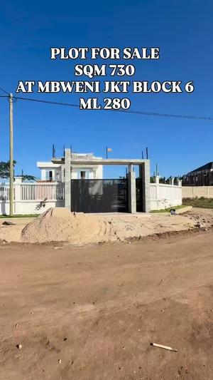 Plot for sale in Mbweni Jkt, Dar Es Salaam sqm 730